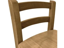 Taburete alto de bar de madera h 67cm con asiento en nogal macizo claro