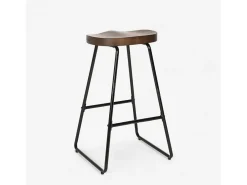 Taburete alto de diseño industrial para bares, cocinas, bares, restaurantes Carbon - Negro