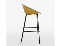 Taburete alto de diseño moderno para bar restaurante península cocina Flaund - Amarillo