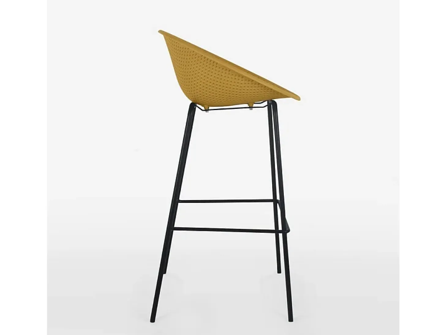 Taburete alto de diseño moderno para bar restaurante península cocina Flaund - Amarillo