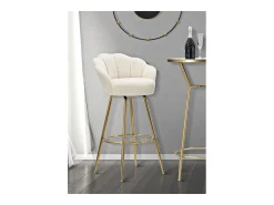 Taburete Alto VKH451, Beige, 55x53x110 cm, Kendra Home