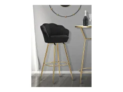 Taburete Alto VKH452, Negro, 55x53x110 cm, Kendra Home