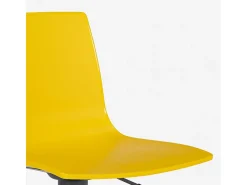 Taburete cocina bar diseño base negro mate ajustable Grand Soleil Imola Matt - Amarillo