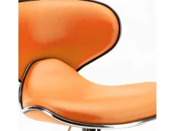 Taburete cocina y bar moderno giratorio cromado diseño Amarillo - Naranja