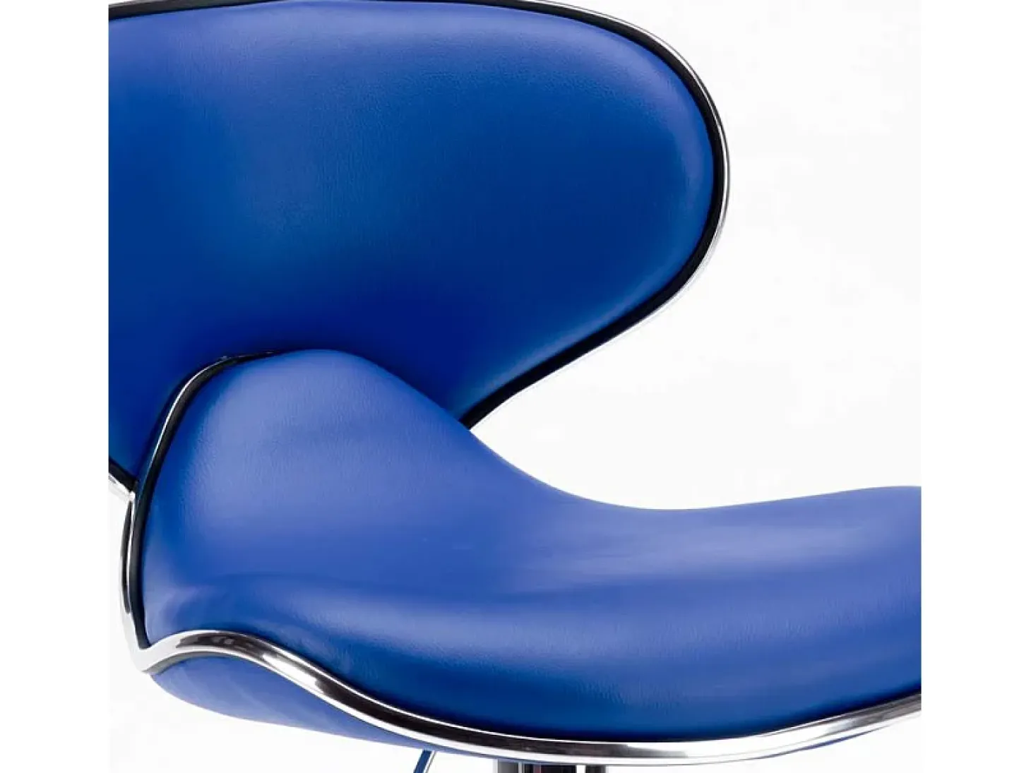 Taburete cocina y bar moderno giratorio cromado diseño Amarillo - Azul Marino