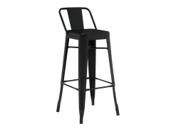 Taburete con respaldo de acero rojo brillante Kontoir 74 cm-Color Verde pistacho
