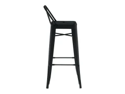 Taburete con respaldo de acero rojo brillante Kontoir 74 cm-Color Rojo