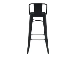 Taburete con respaldo de acero rojo brillante Kontoir 74 cm-Color Blanco