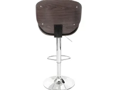 Taburete de bar Arklow, gris, imitación cuero negro