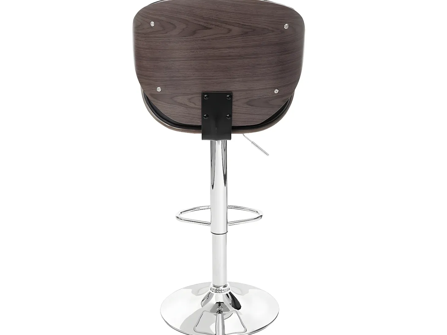 Taburete de bar Arklow, gris, imitación cuero negro