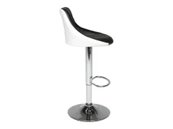 Taburete de bar blanco y negro JASPER