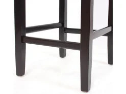 Taburete de bar Cesena (set de 2), negro, pies oscuros