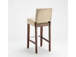 Taburete de bar Cocina de madera estilo Henriksdal alto 74 cm Comfort XL - Beige