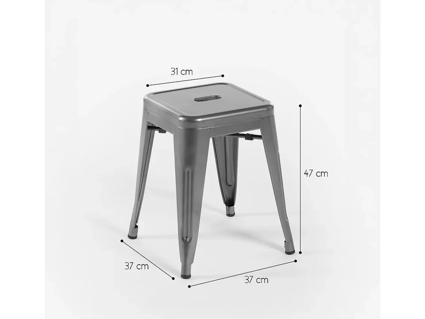 taburete de bar cocina metal estilo industrial steel rocket - Azul