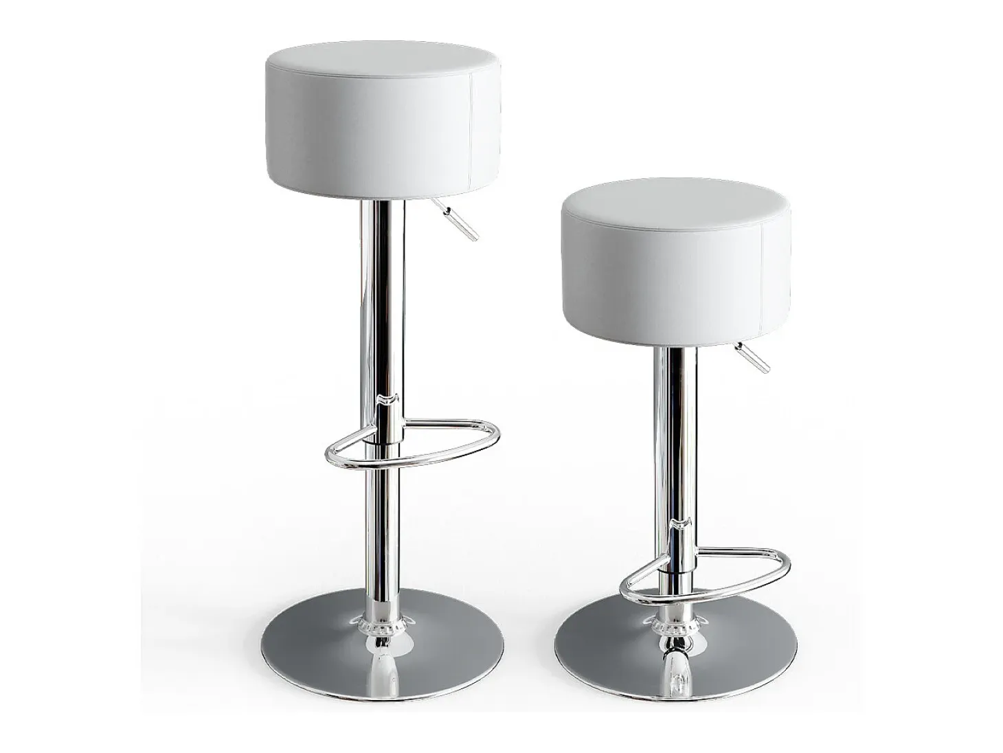 Taburete de bar conjunto de 2 blanco 33x33x92