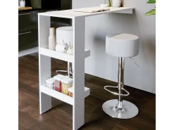 Taburete de bar conjunto de 2 blanco 33x33x92