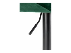 Taburete de bar contemporáneo de terciopelo verde con estructura de metal negro BEDIVERE