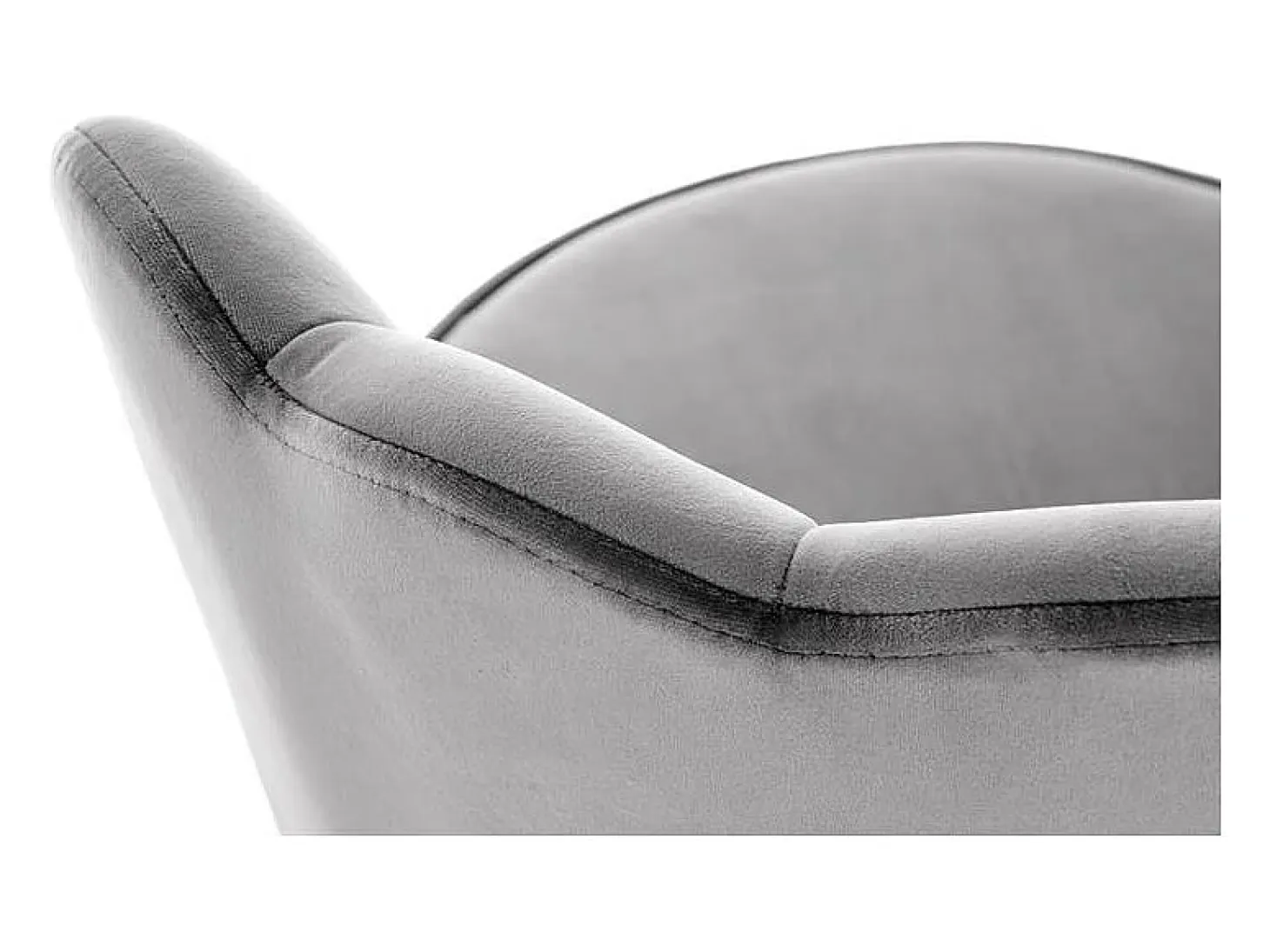 Taburete de bar de diseño en terciopelo gris Sundo