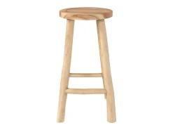 Taburete de bar de media altura de teca 67 cm - Ika