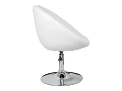 Taburete de bar de piel sintética blanca