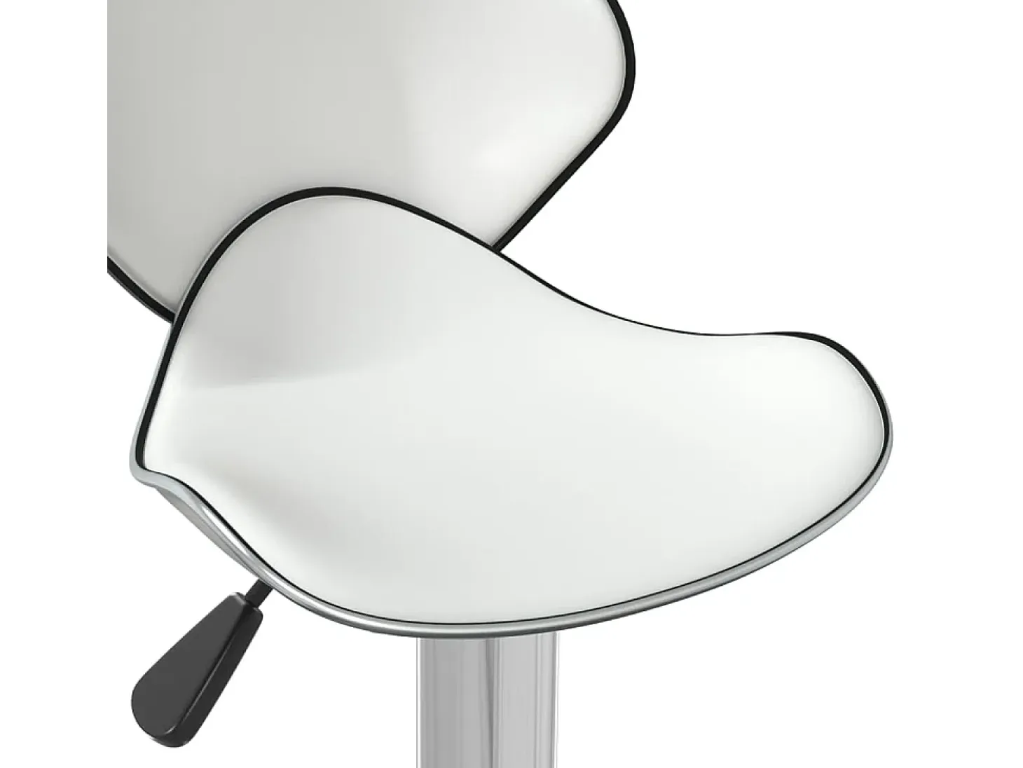 Taburete de bar de piel sintética blanca