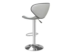 Taburete de bar de piel sintética blanca
