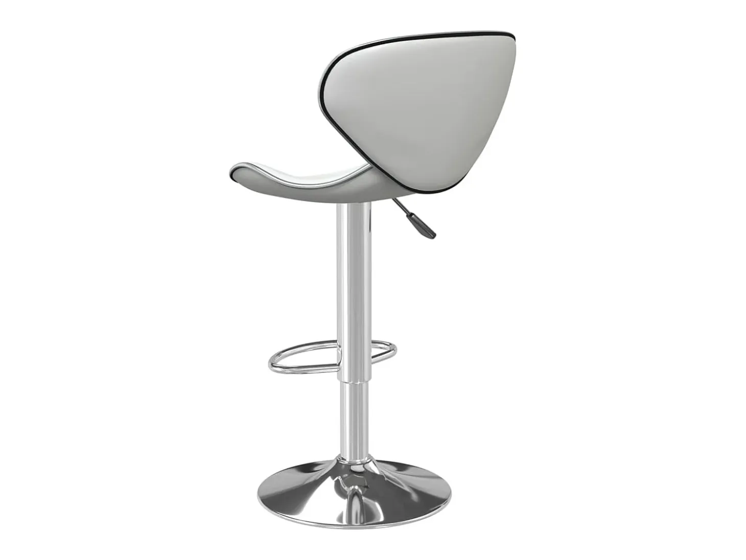 Taburete de bar de piel sintética blanca