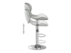Taburete de bar de piel sintética blanca
