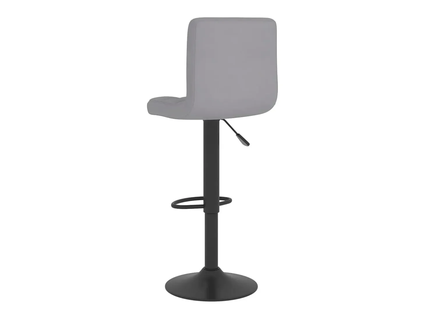 Taburete de bar de tela gris claro