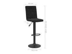 Taburete de bar de terciopelo negro
