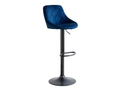 Taburete de bar de terciopelo azul ROBIN