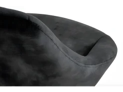 Taburete de bar de terciopelo negro BEDIVERE