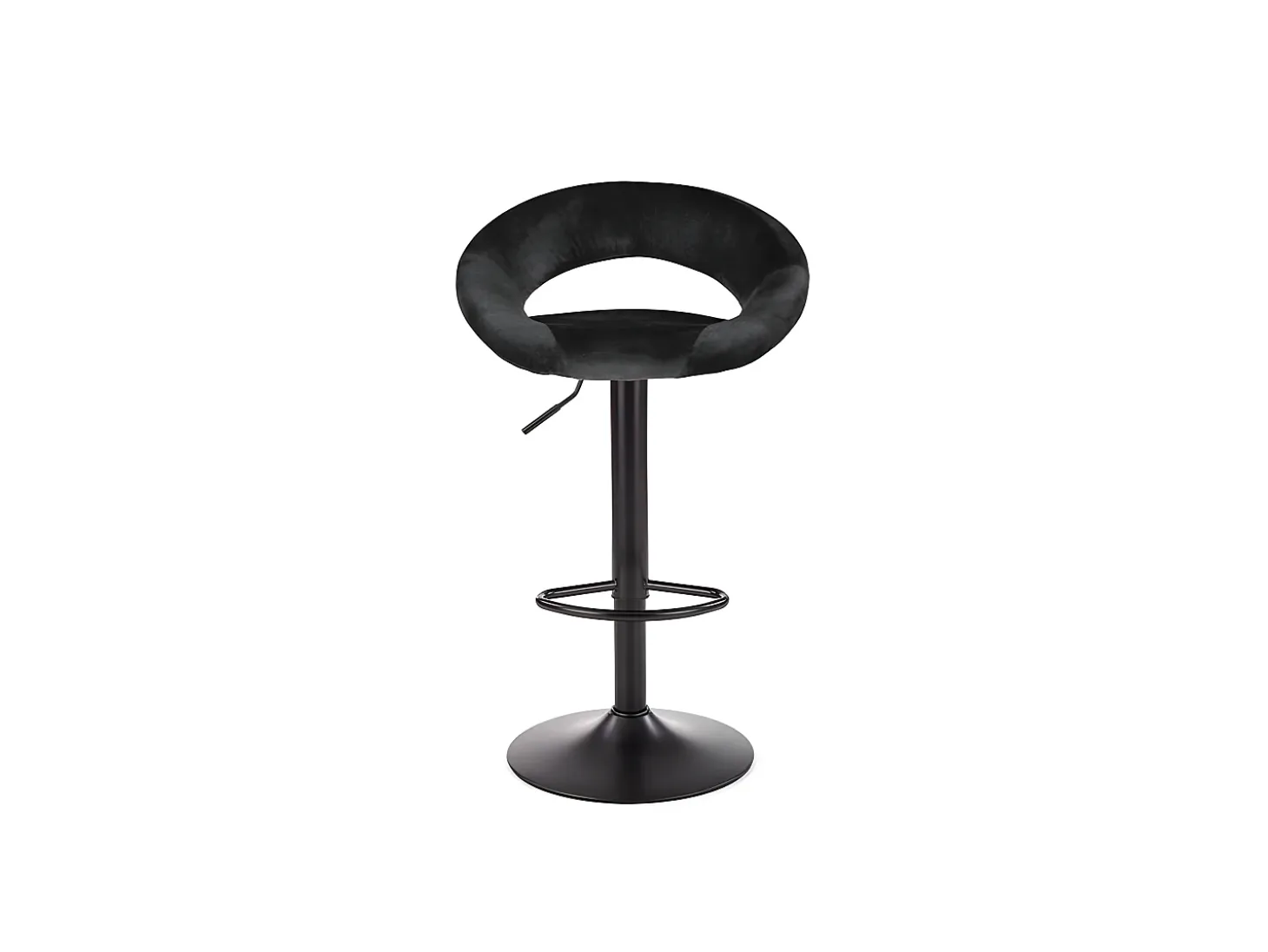 Taburete de bar de terciopelo negro BEDIVERE