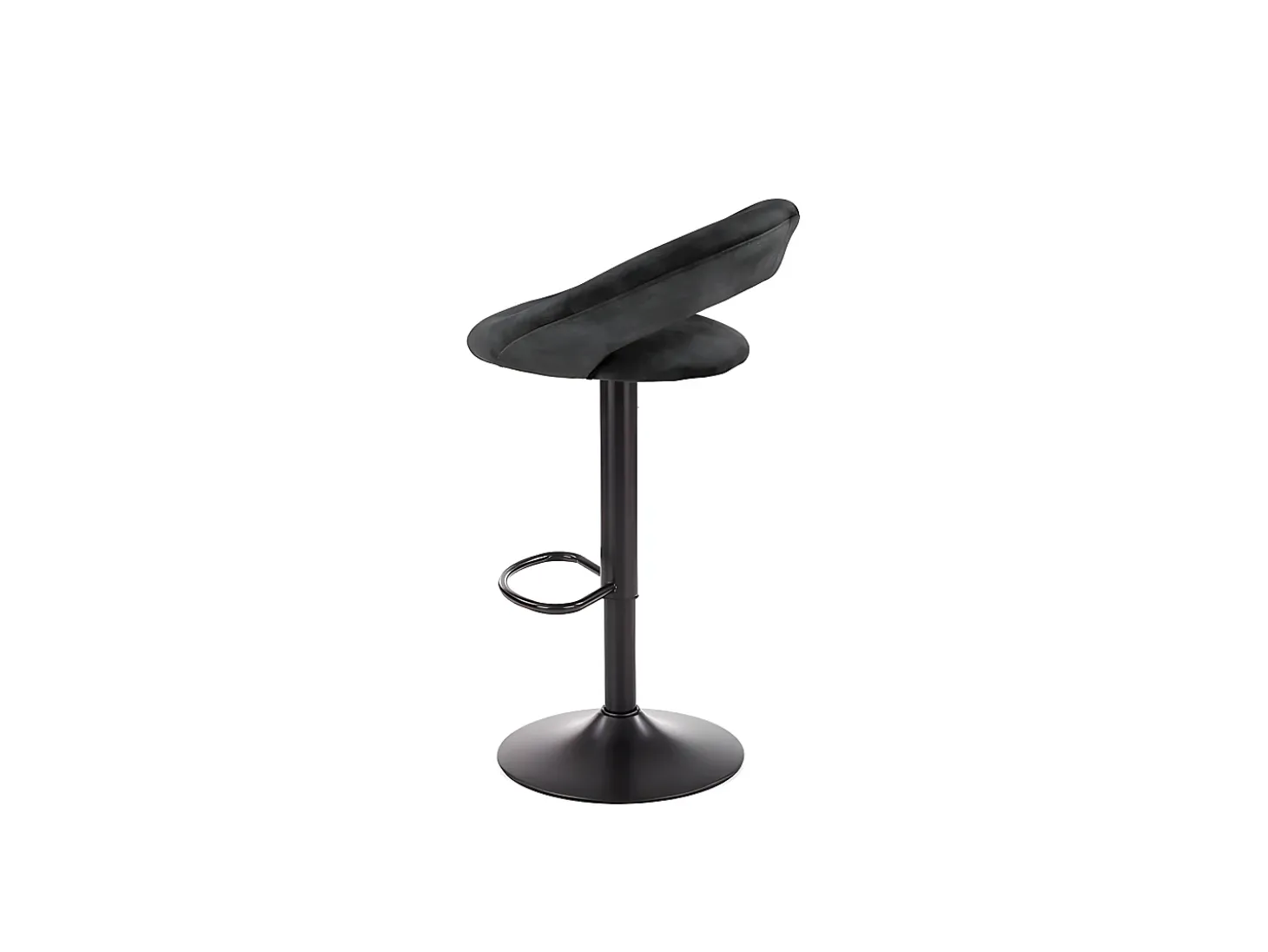 Taburete de bar de terciopelo negro BEDIVERE