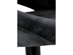 Taburete de bar de terciopelo negro BEDIVERE