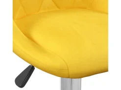 Taburete de bar de terciopelo amarillo mostaza