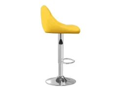 Taburete de bar de terciopelo amarillo mostaza