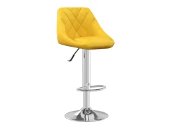 Taburete de bar de terciopelo amarillo mostaza