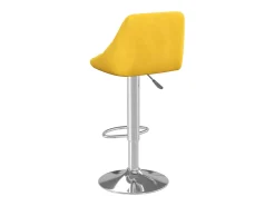 Taburete de bar de terciopelo amarillo mostaza