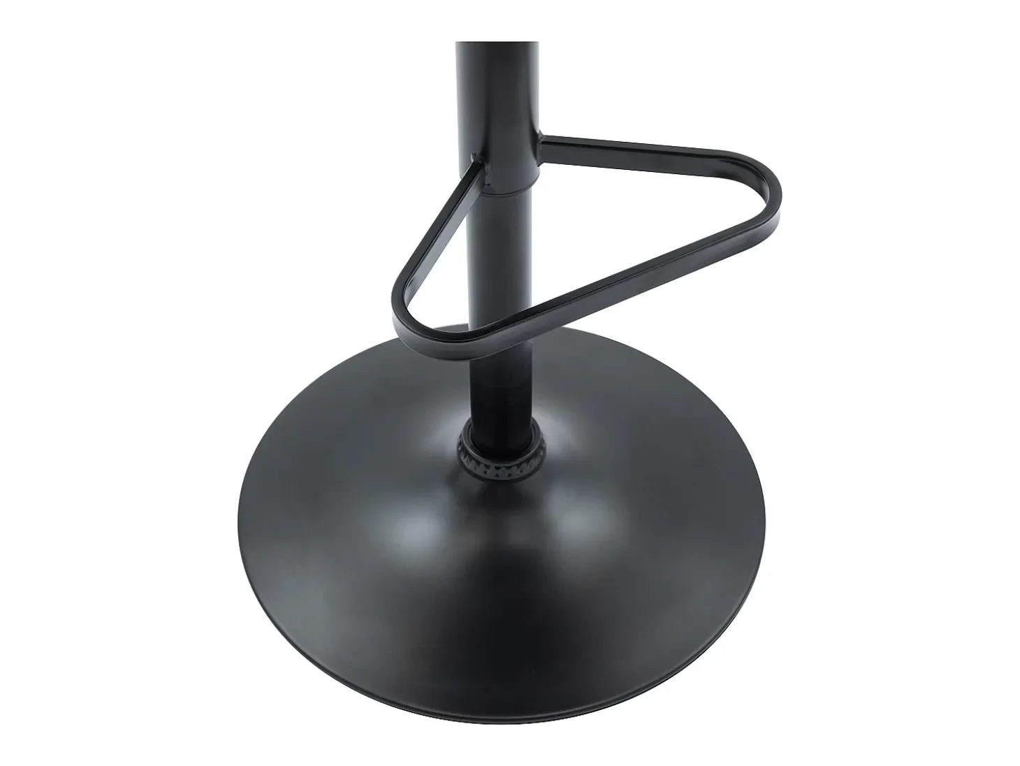 Taburete de bar de terciopelo y metal negro - Altura ajustable - Terracota - ELEANA