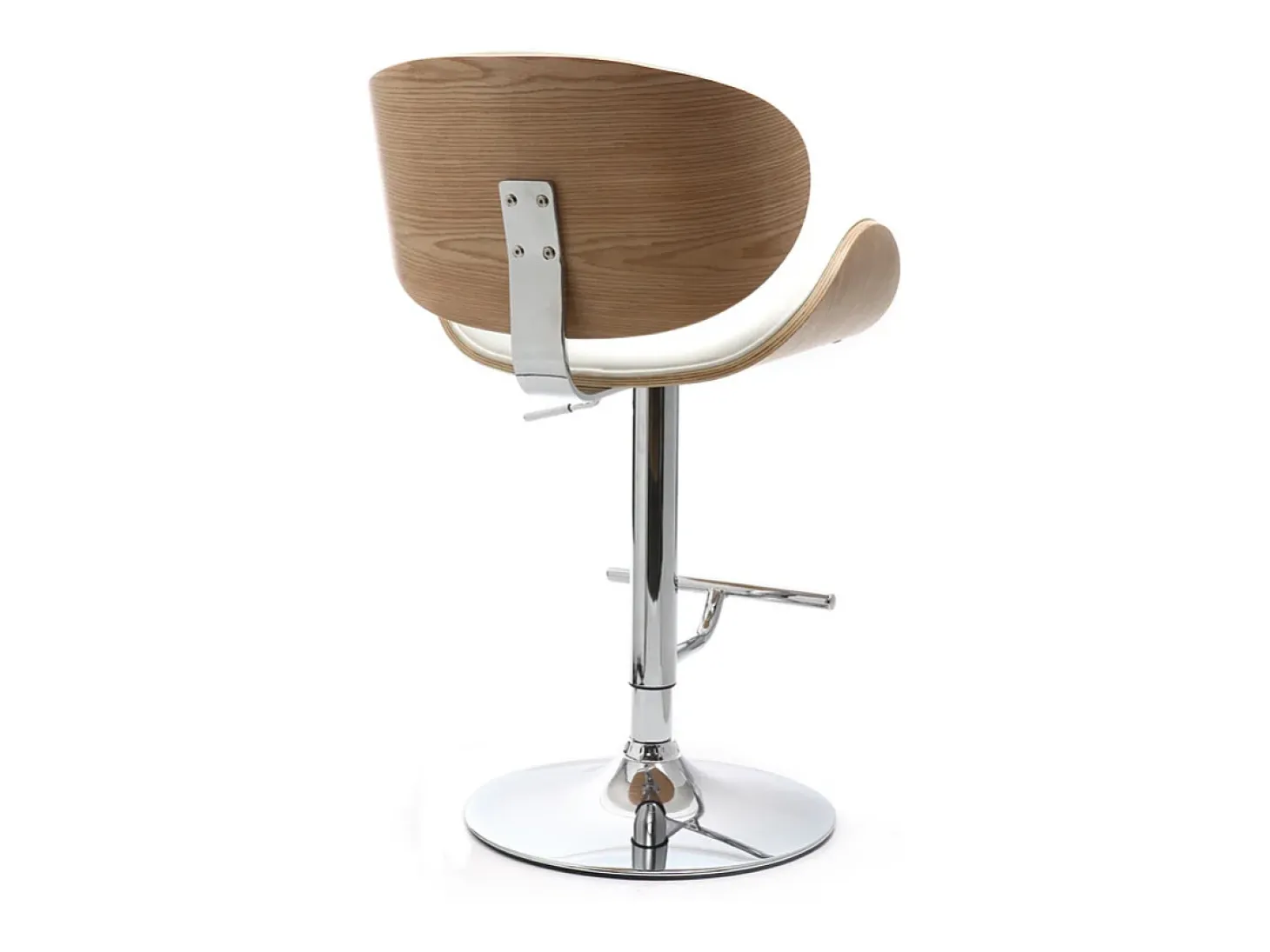 Taburete de bar diseño blanco y madera clara WALNUT