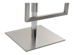 Taburete de bar diseño contemporáneo - metal y PU blanco - KYLE