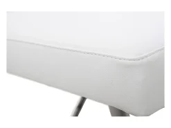 Taburete de bar diseño contemporáneo - metal y PU blanco - KYLE