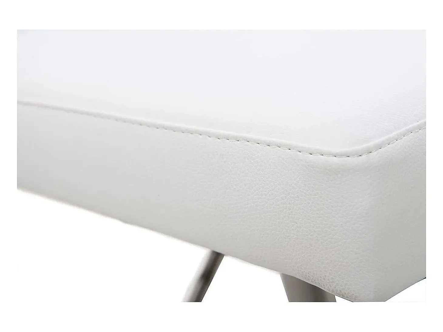 Taburete de bar diseño contemporáneo - metal y PU blanco - KYLE