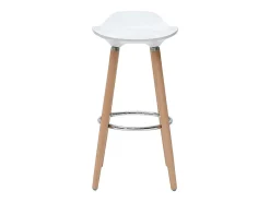Taburete de bar diseño escandinavo blanco lote de 2 GILDA