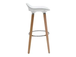 Taburete de bar diseño escandinavo blanco lote de 2 GILDA