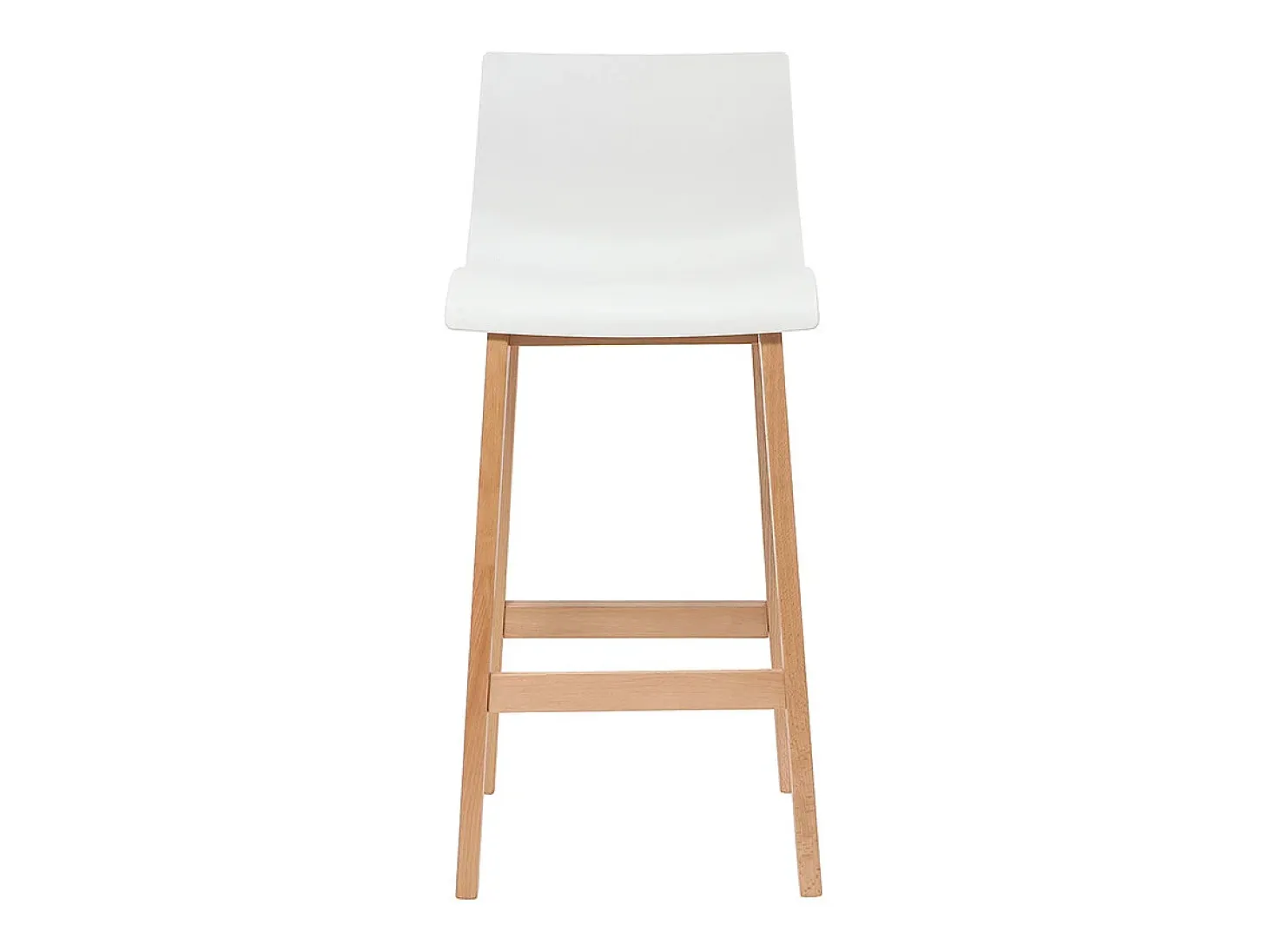 Taburete de bar diseño madera y blanco 75cm lote de 2 NEW SURF