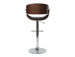 Taburete de bar diseño negro y madera BENT
