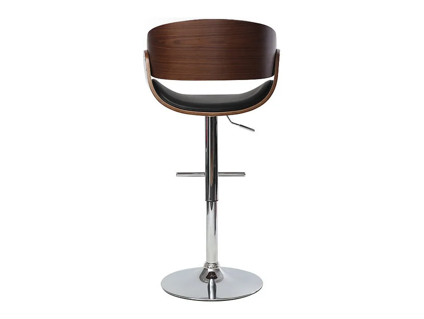 Taburete de bar diseño negro y madera BENT