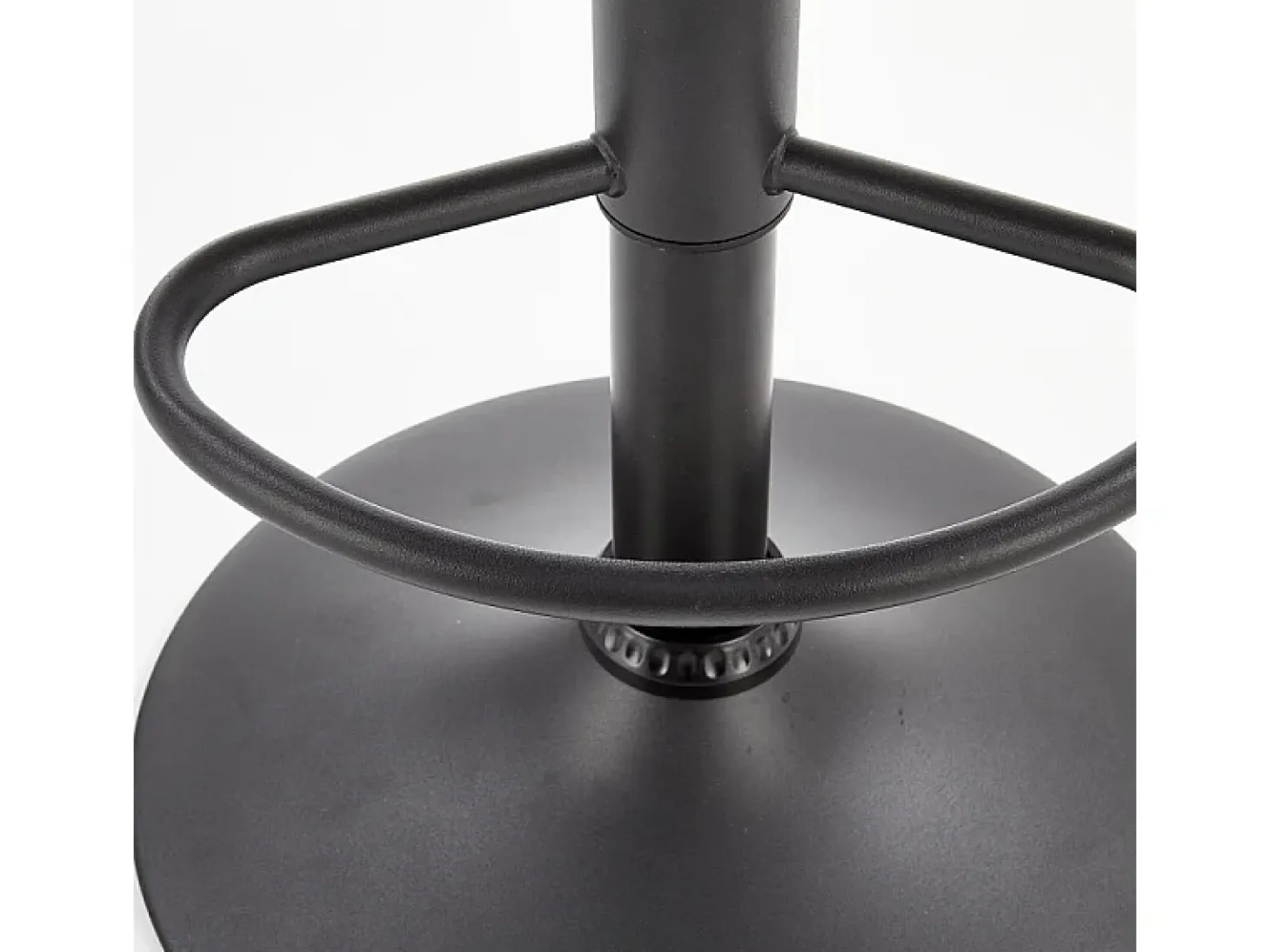 Taburete de bar gris oscuro de diseño contemporáneo con estructura de acero LEEDS negro